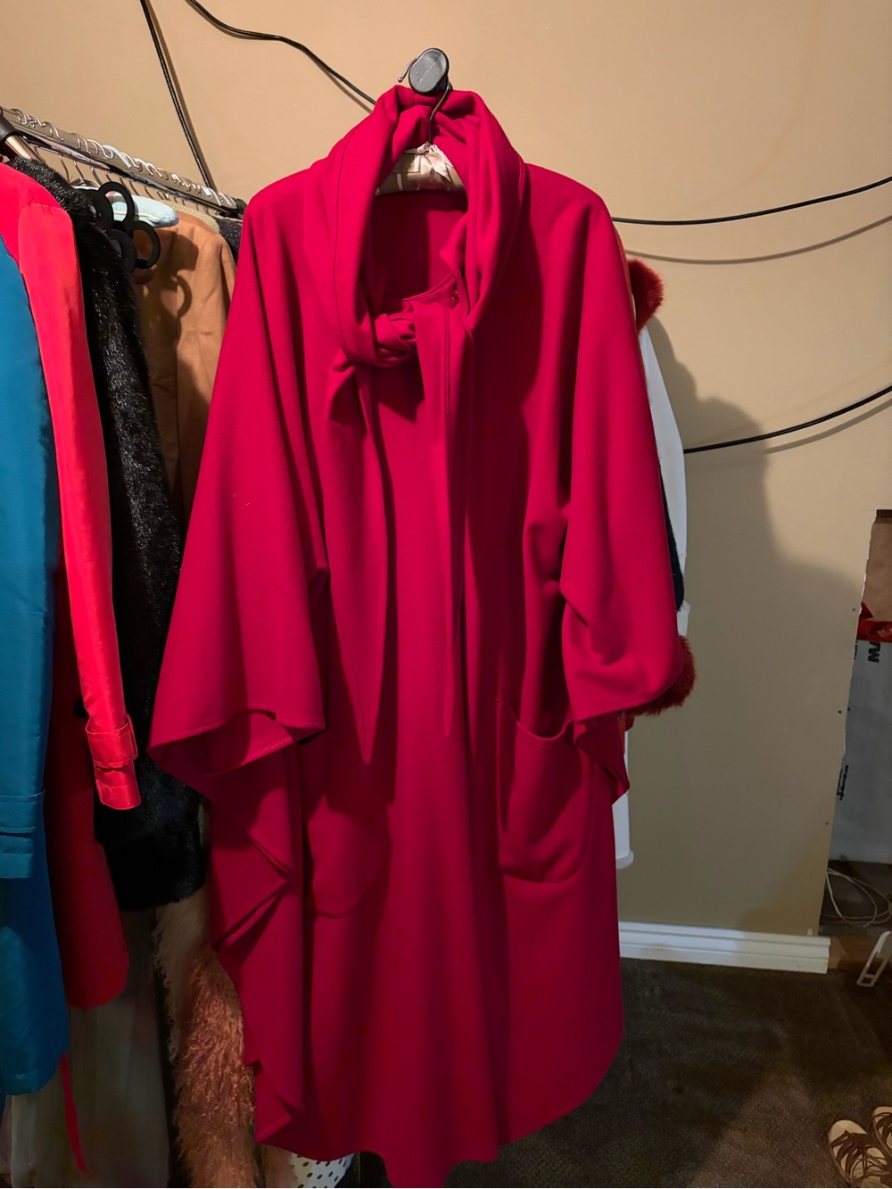 Jimmy Hourihan Red Women's Draped Cape/Coat